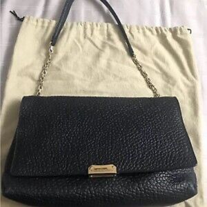 Authentic Burberry leather black pebbled handbag purse
